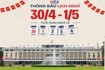 Official Announcement of the 30/4 - 1/5 Holiday - KIẾN NAM Construction